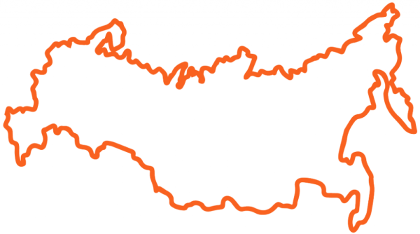 Карта России контур