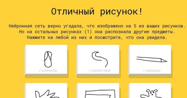 Нейросеть угадывает рисунок