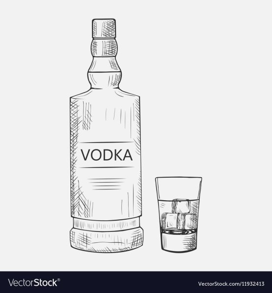 Водка нарисованная