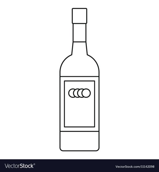 Бутылка водки вектор