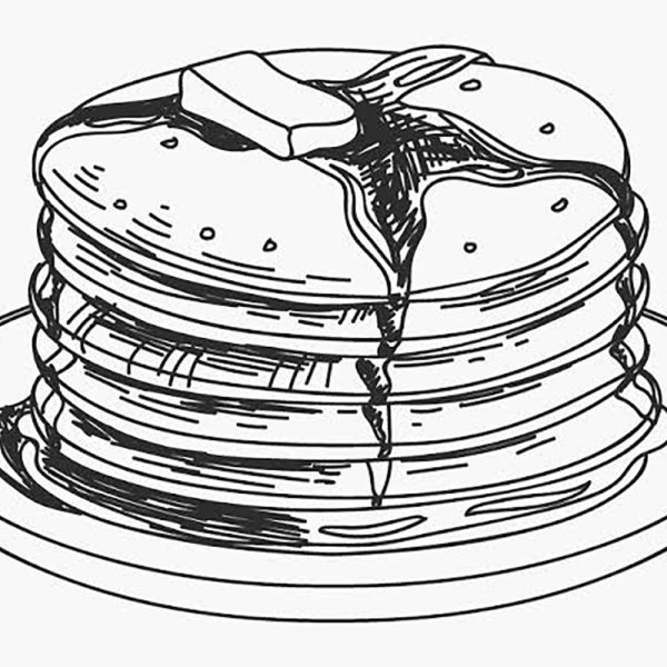 Нарисовать панкейки