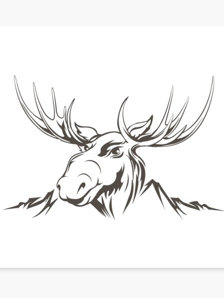 Стилизованная голова лося