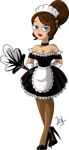 Отабек Алтын в костюме горничной