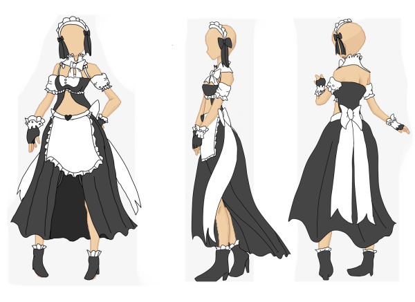 Референсы костюм горничной для рисования