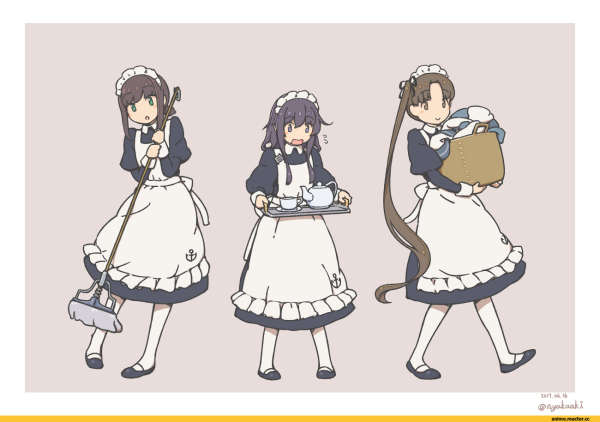 Платье горничной референс арт