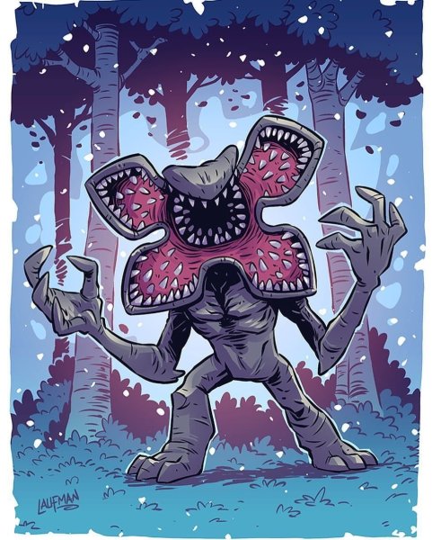 Очень странные дела монстр Демогоргон арт