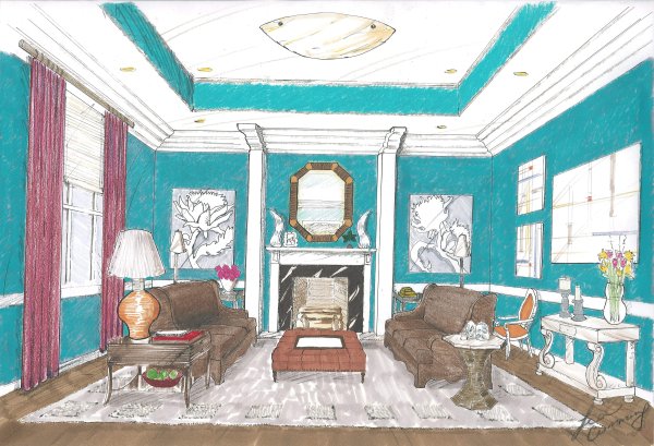 Скетч интерьера