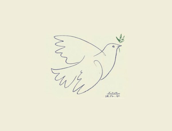 Голубь символ мира Пикассо