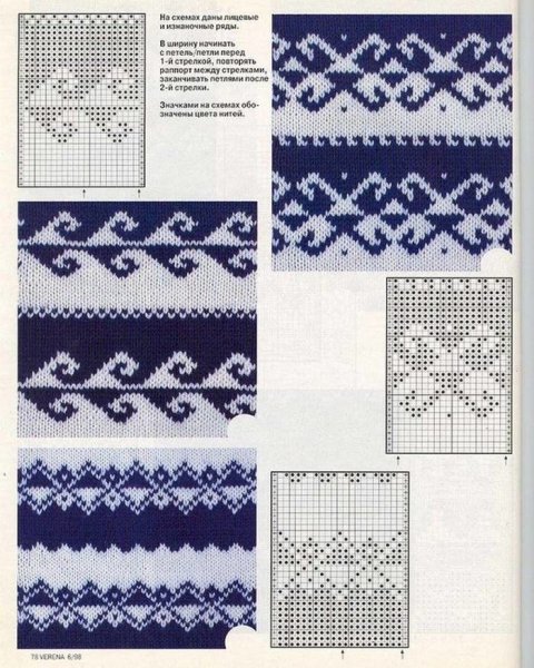 Жаккардовый орнамент спицами