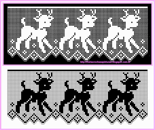 Жаккардовые узоры с оленями