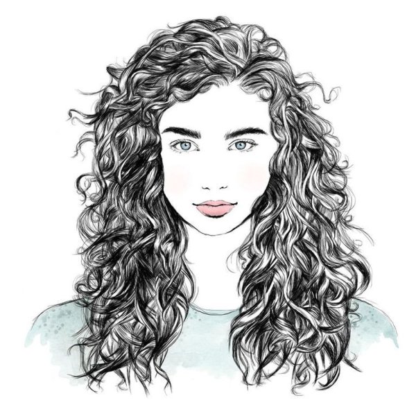Волнистые волосы для рисования