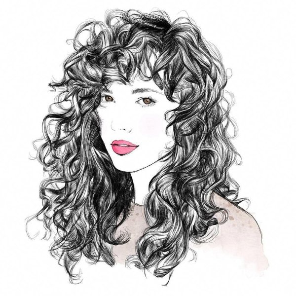 Волнистые волосы для рисования