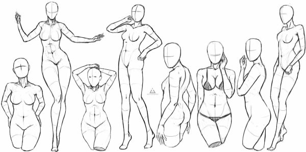 Позы для рисования женские