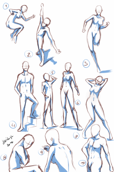 Тело человека позы референс