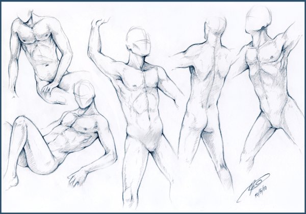 Мужское тело для рисования