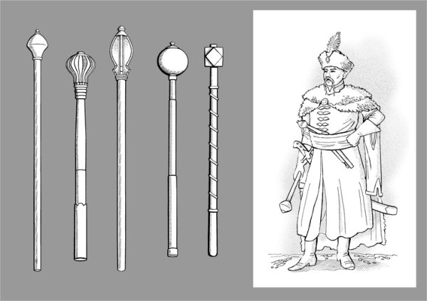 Раскраски оружие Булава