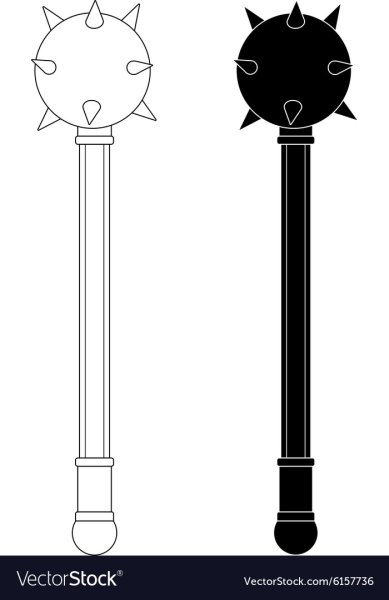 Булава черно белая