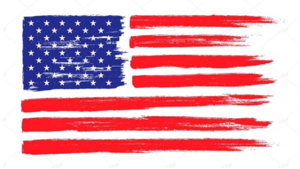 Флаг США мультяшный