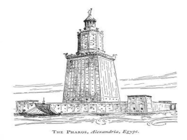 Фаросский Маяк в Александрии египетской рисунок