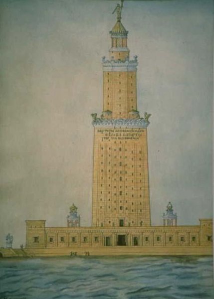 Фаросский Маяк в Александрии рисунок