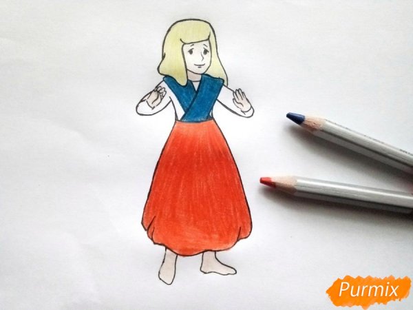 Герда рисунок карандашом