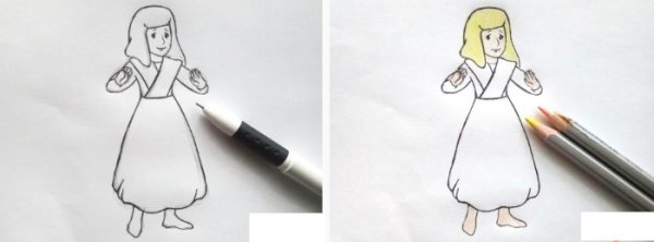 Герда и Кай Снежная Королева raskraska