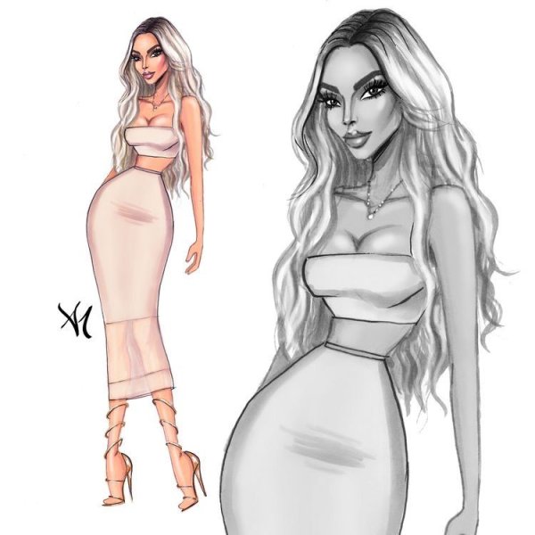 Ким Кардашян рисунок