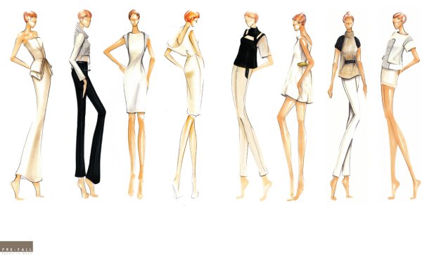 Дизайнерские эскизы одежды
