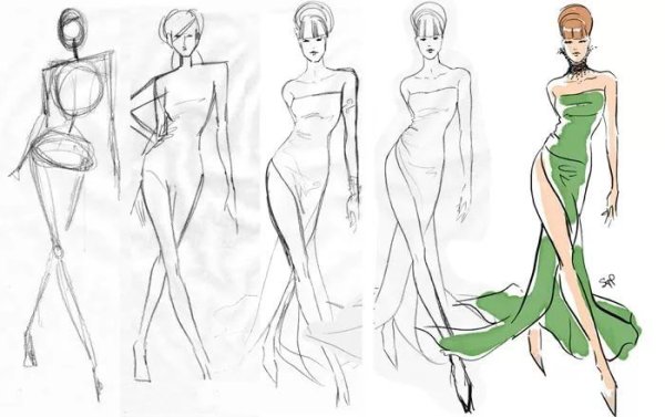 Уроки рисования моделей одежды