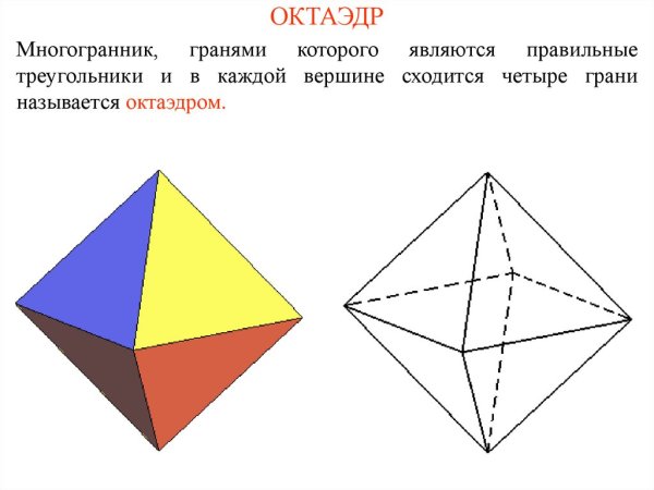 Правильные многогранники октаэдр