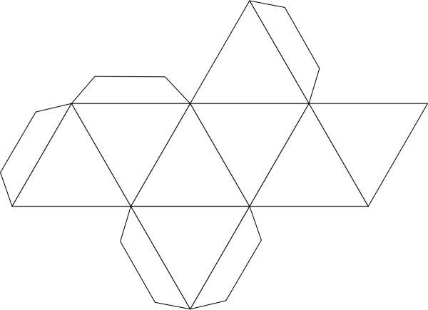 Развертка правильного икосаэдра