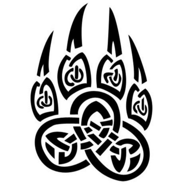 Силуэт лапы медведя