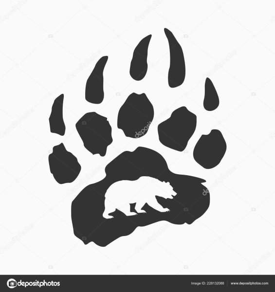 Тату отпечаток лапы медведя