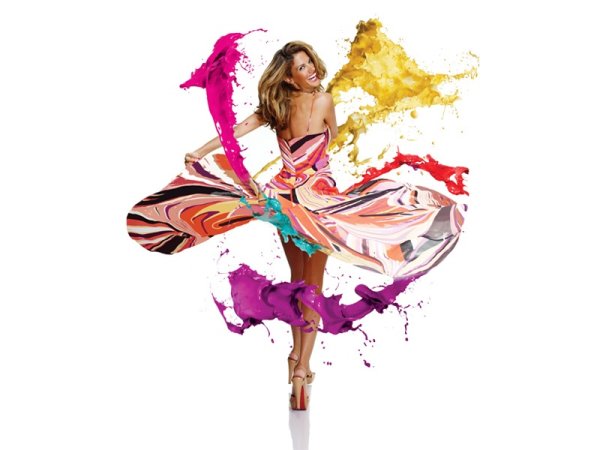 Силуэт цветной