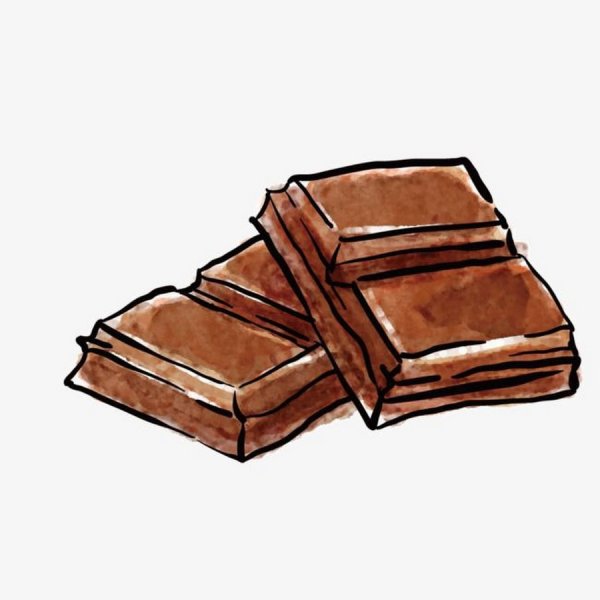 Нарисовать плитку шоколада