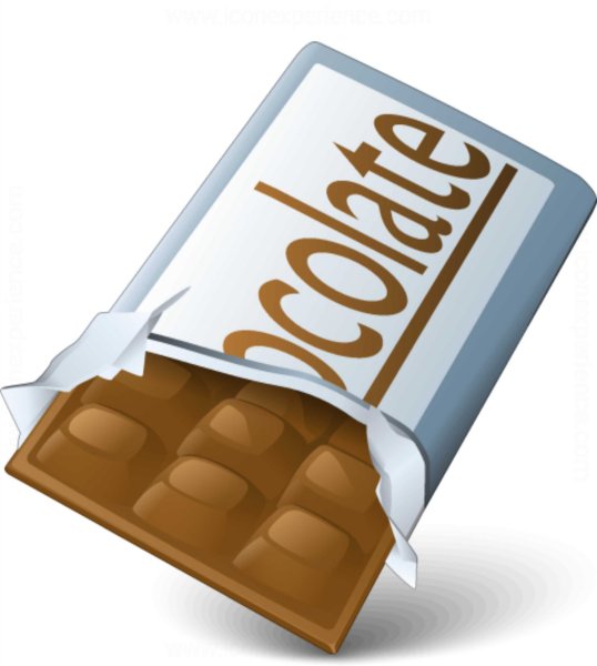 Нарисовать плитку шоколада