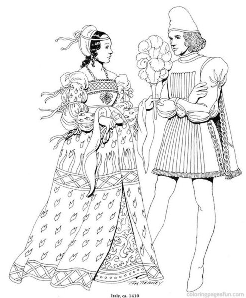 Набросок исторического костюма