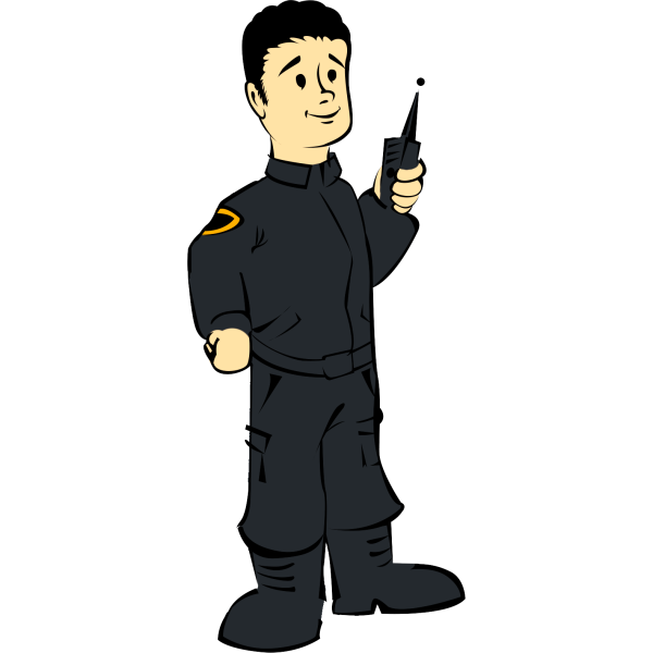 Охрана на белом фоне