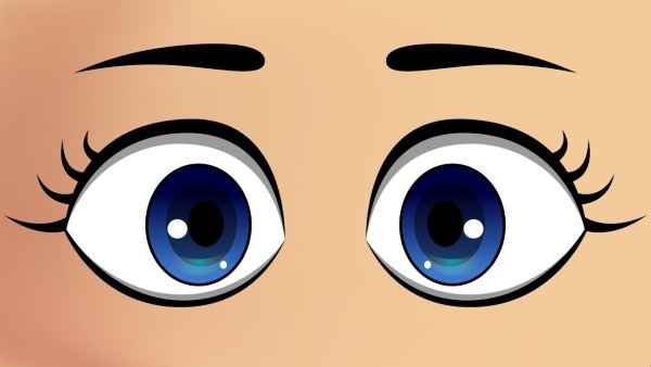 Красивые мультяшные глаза