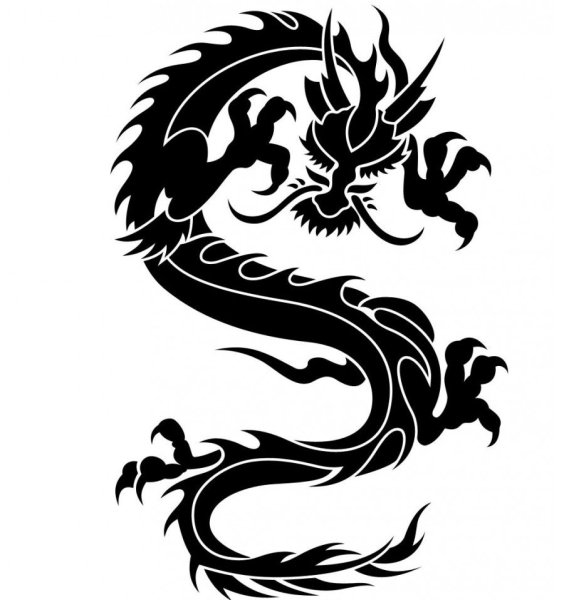 Трафарет дракона