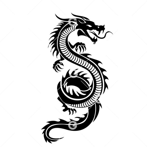 Стилизованное изображение дракона