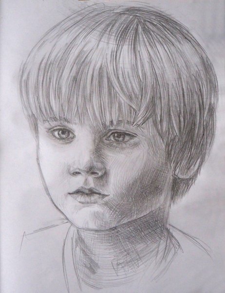 Портрет ребенка акрилом