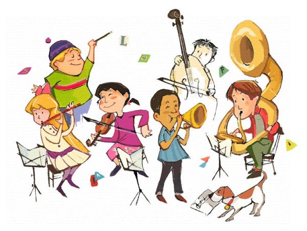 Оркестр иллюстрация