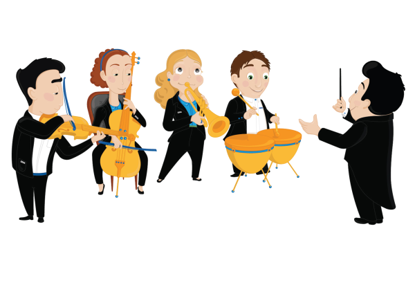 Нарисовать оркестр