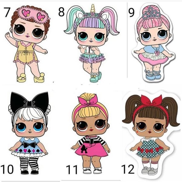 Куколки ЛОЛ для печати