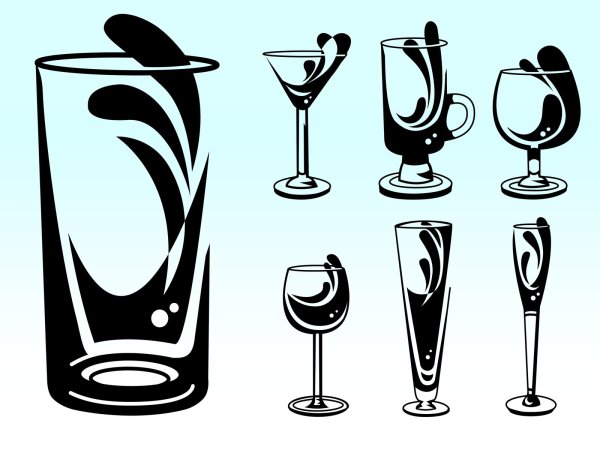 Стилизация бокала