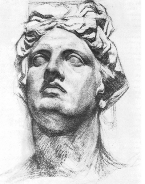 Гипсовая голова Аполлона Академический