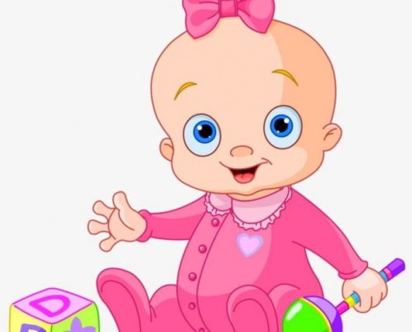Мультяшный младенец девочка