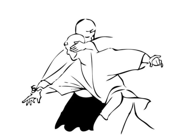 Айкидо на белом фоне