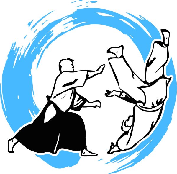 Айкидо дети вектор